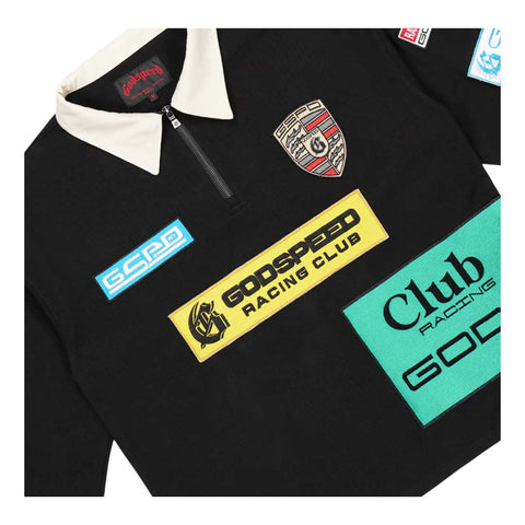 Godspeed GRC Quarter Zip Long Sleeve Polo Black