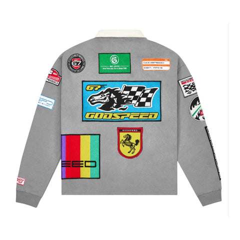 Godspeed GRC Quarter Zip Long Sleeve Polo Grey