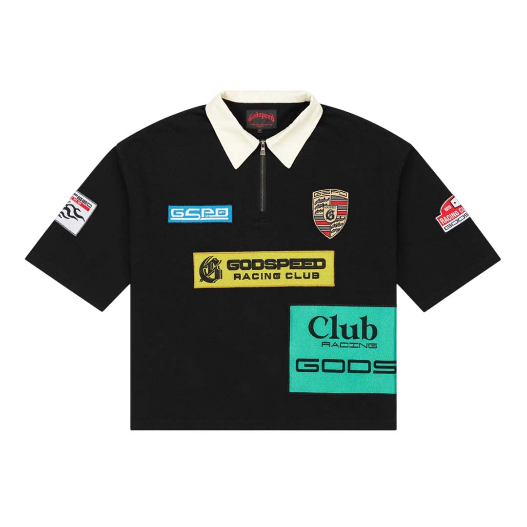Godspeed GRC Quarter Zip Short Sleeve Polo Black