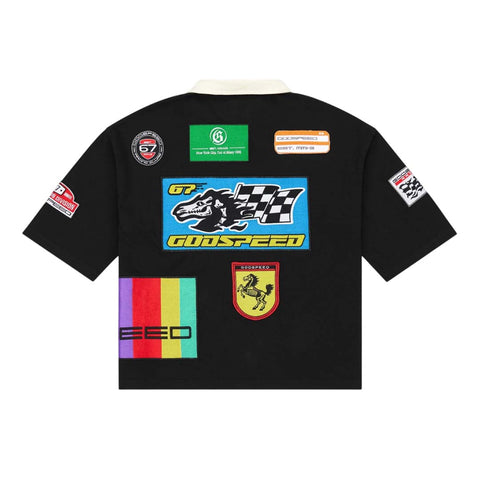 Godspeed GRC Quarter Zip Short Sleeve Polo Black