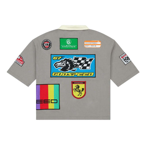 Godspeed GRC Quarter Zip Short Sleeve Polo Grey
