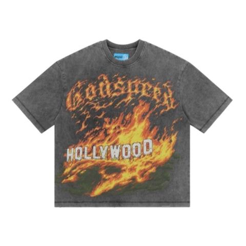 Godspeed Hollywood Inferno Tee Grey Wash