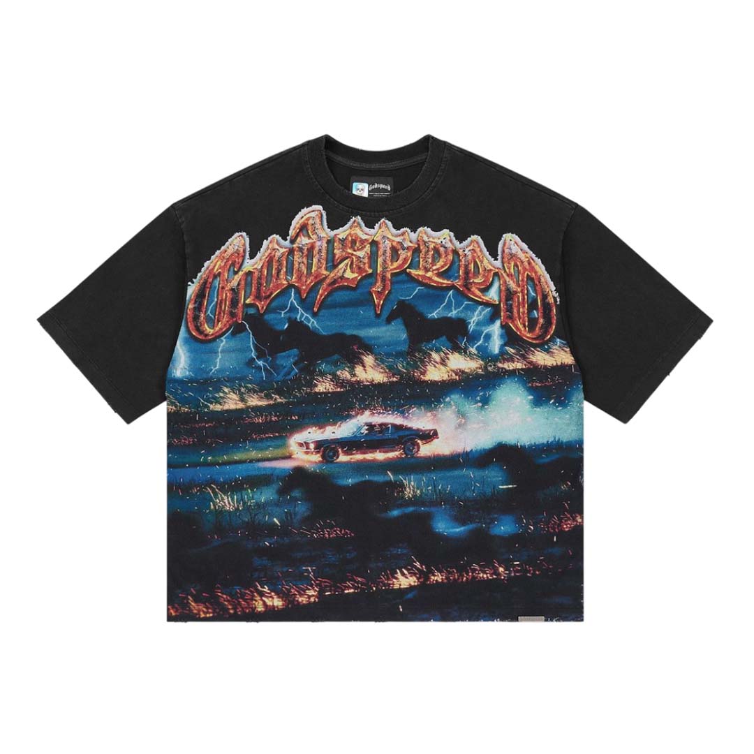 Godspeed Horsepower Tee Black