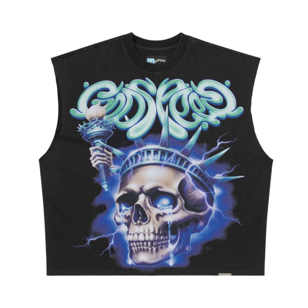 Godspeed Liberty Tears Sleeveless Tee Black