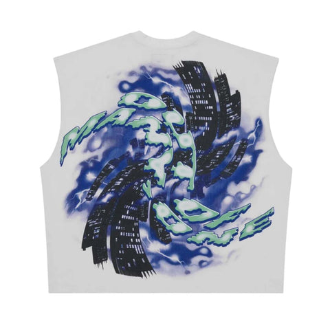 Godspeed Liberty Tears Sleeveless Tee White