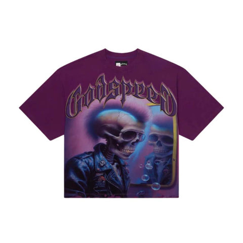 Godspeed Man in the Mirror Tee Purple Plum
