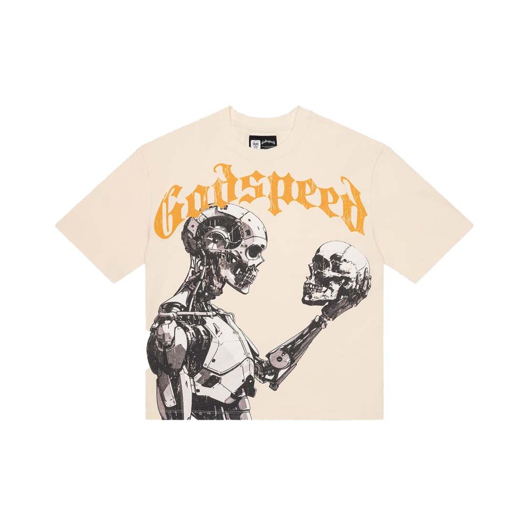 Godspeed Mankind vs AI Bone Black Yellow Tee
