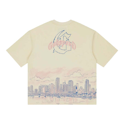 Godspeed Miami Skyline Tee Cream