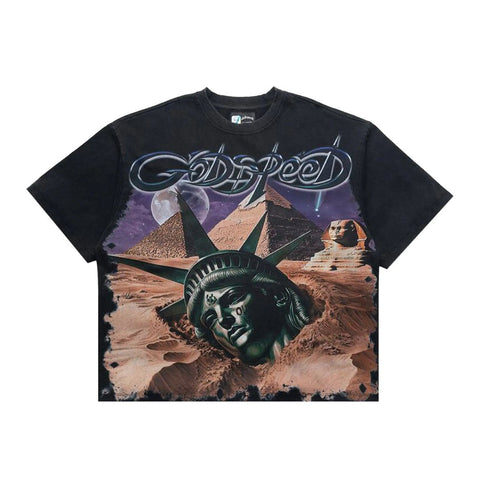 Godspeed Mother Cairo Grey Wash Tee