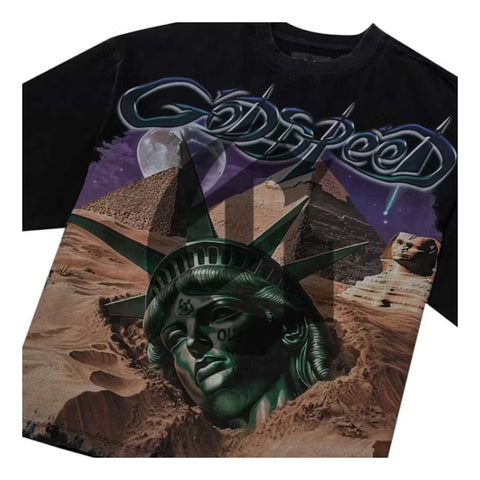 Godspeed Mother Cairo Tee Black Wash