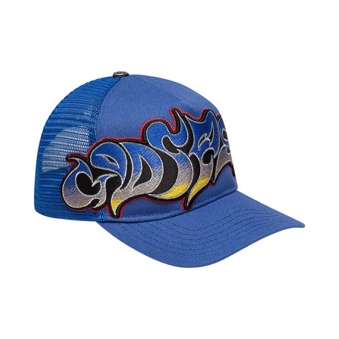 Godspeed Neo Trucker Hat Blue Yellow Red