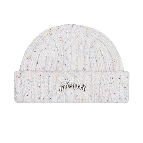 Godspeed OG Logo Emblem Beanie Birthday Cake White