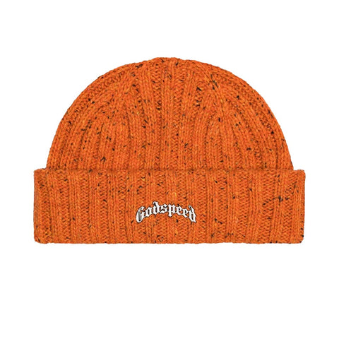 Godspeed OG Logo Emblem Beanie Orange Speckle
