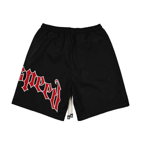Godspeed OG Logo Nylon Shorts Black Red