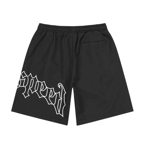 Godspeed OG Logo Nylon Shorts Black White