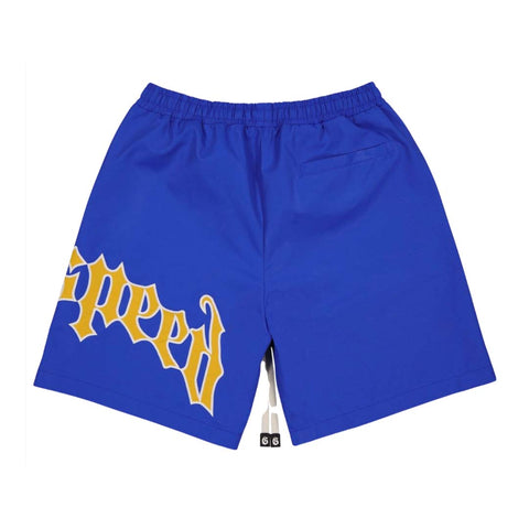 Godspeed OG Logo Nylon Shorts Blue Yellow