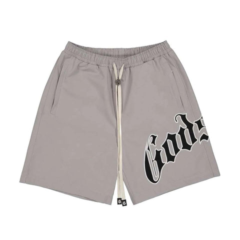 Godspeed OG Logo Nylon Shorts Grey Black