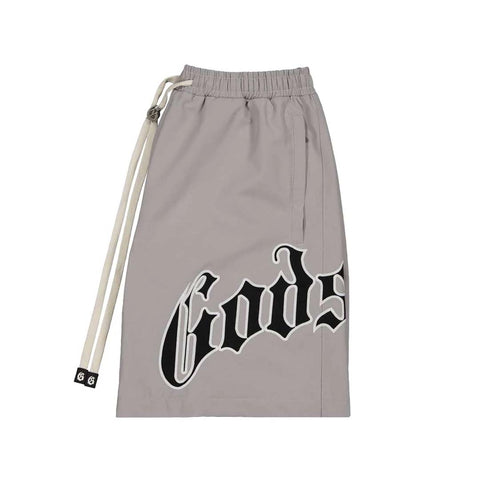 Godspeed OG Logo Nylon Shorts Grey Black