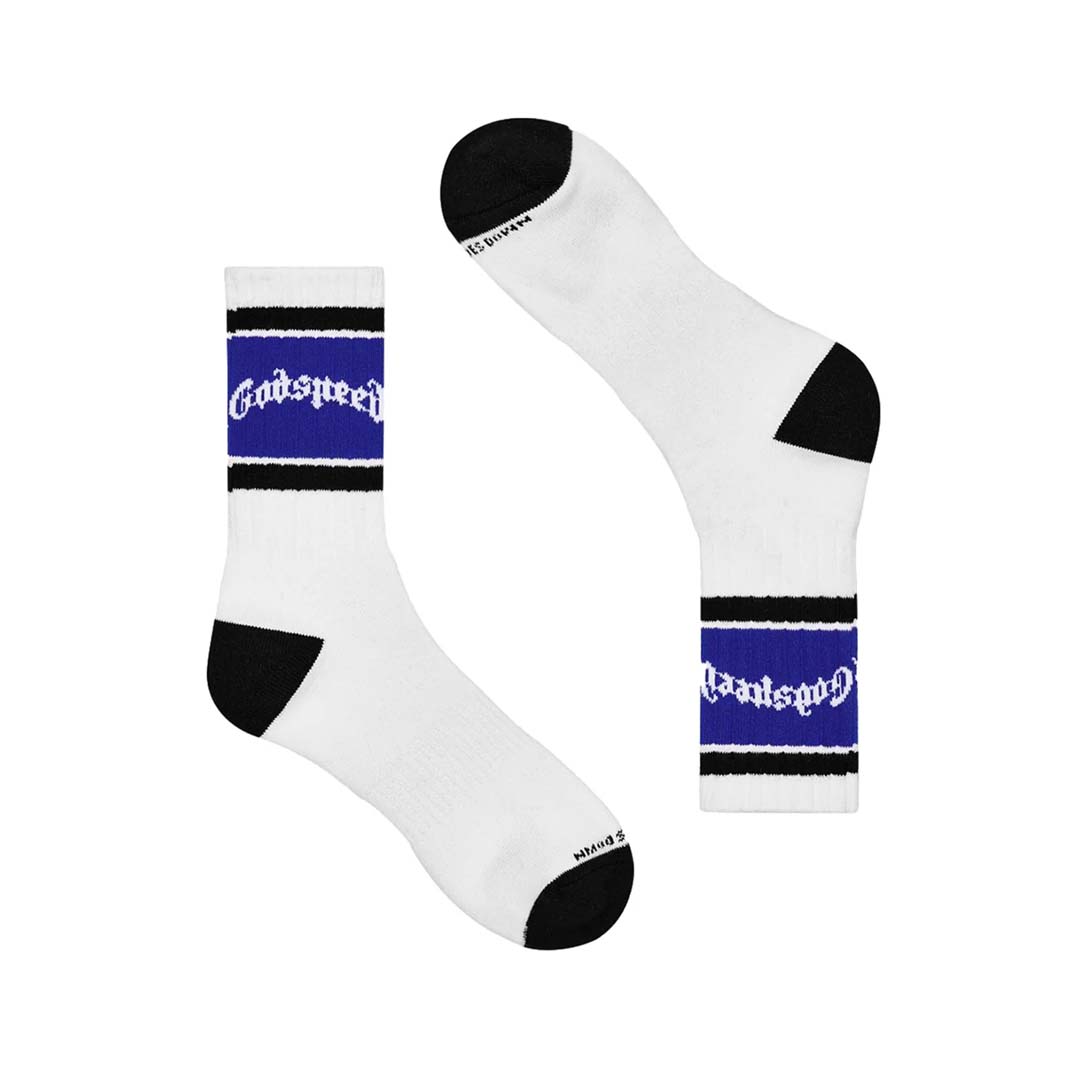 Godspeed OG Striped Socks White Blue