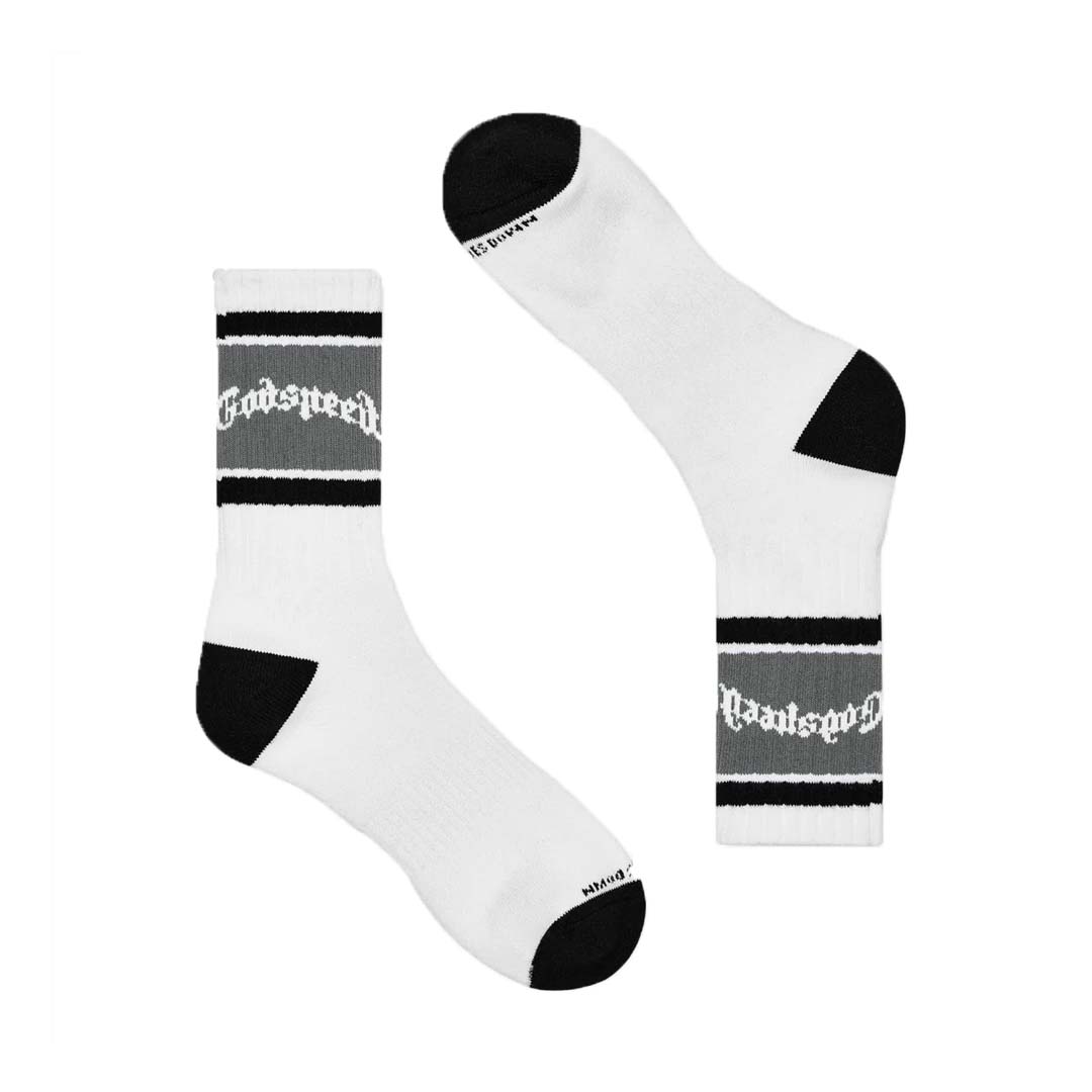Godspeed OG Striped Socks White Grey