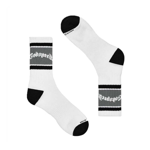 Godspeed OG Striped Socks White Grey
