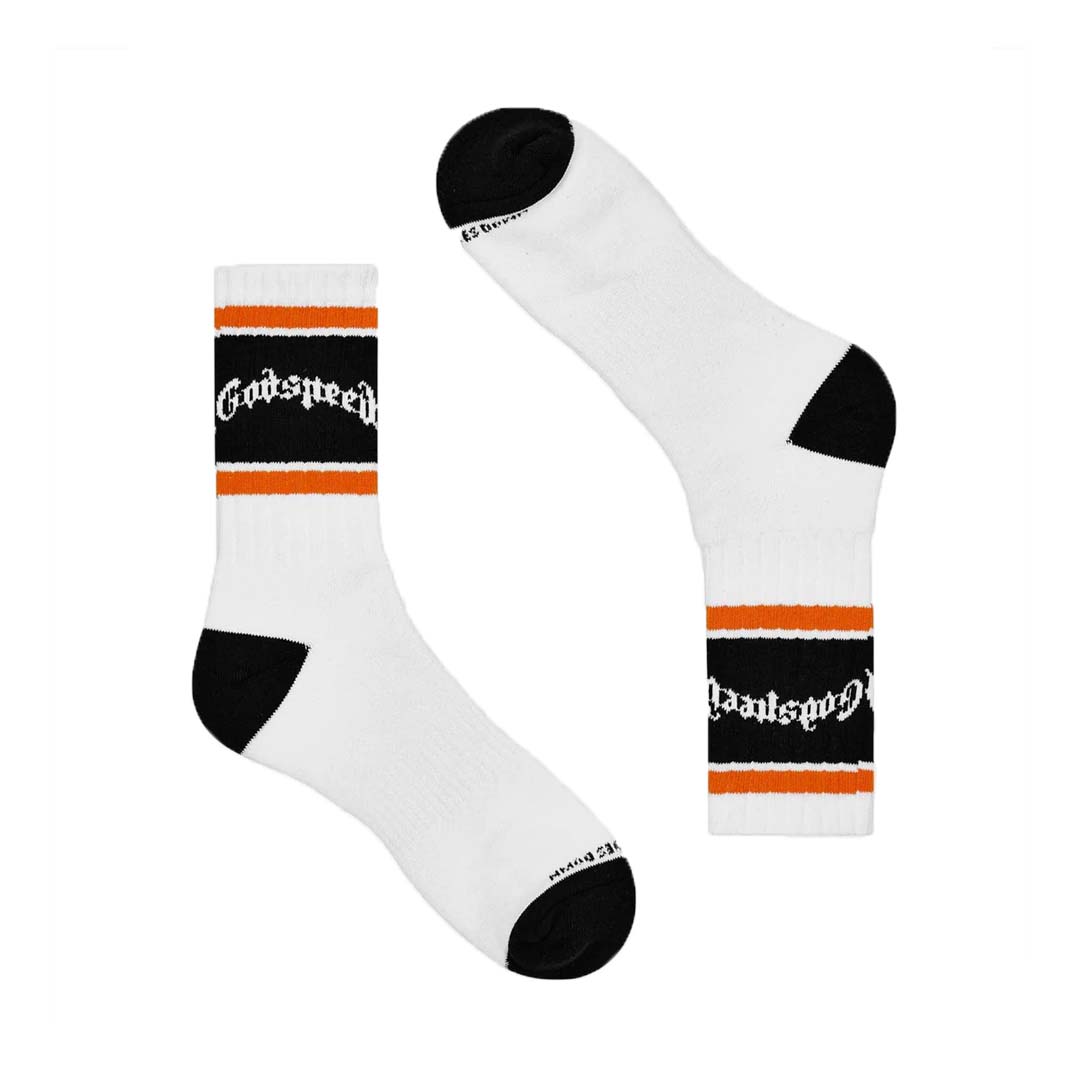 Godspeed OG Striped Socks White Orange