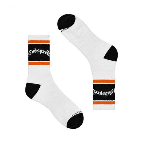 Godspeed OG Striped Socks White Orange