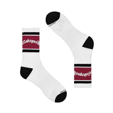 Godspeed OG Striped Socks White Red
