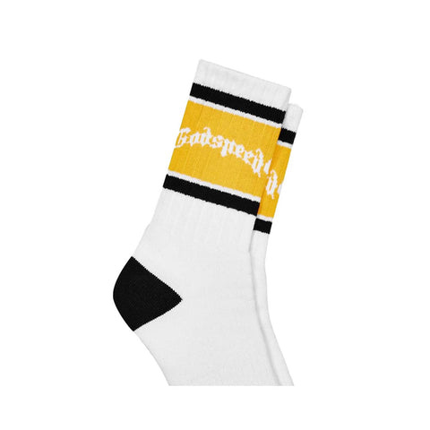 Godspeed OG Striped Socks White Yellow