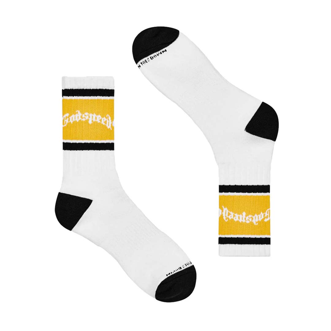 Godspeed OG Striped Socks White Yellow