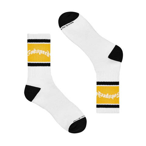 Godspeed OG Striped Socks White Yellow