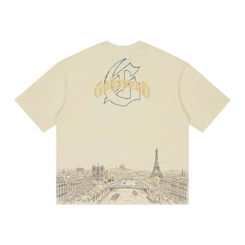 Godspeed Paris Skyline Tee Cream