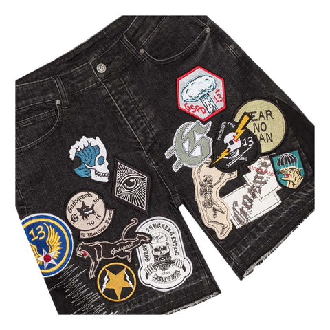 Godspeed Patchwork Denim Shorts V2 Black