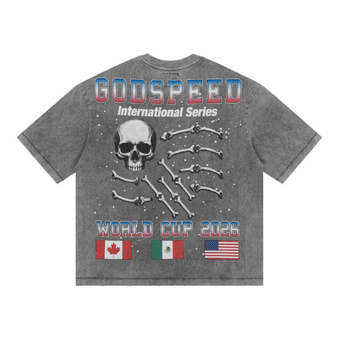 Godspeed Planet Futbol Tee Grey