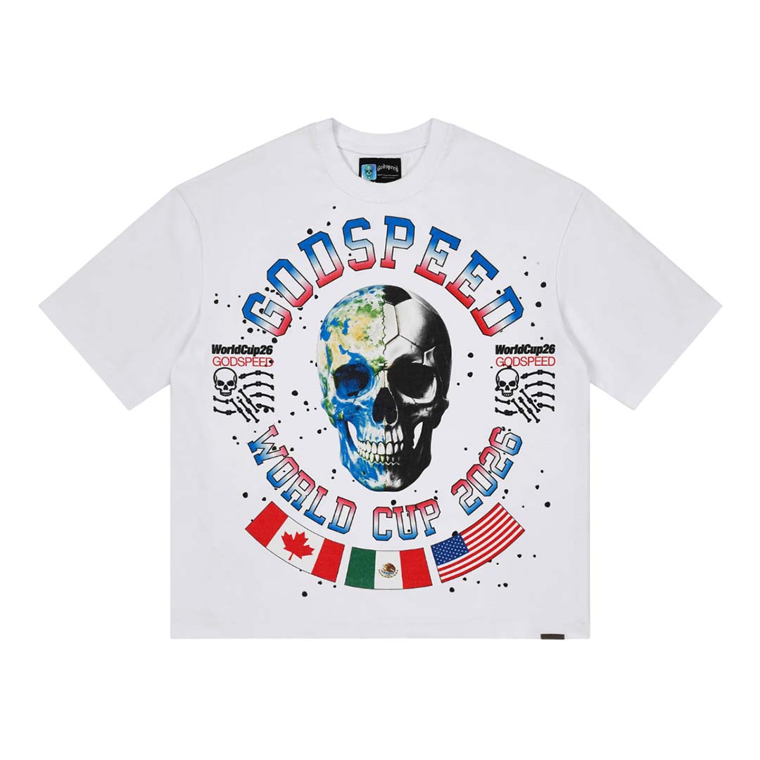 Godspeed Planet Futbol Tee White