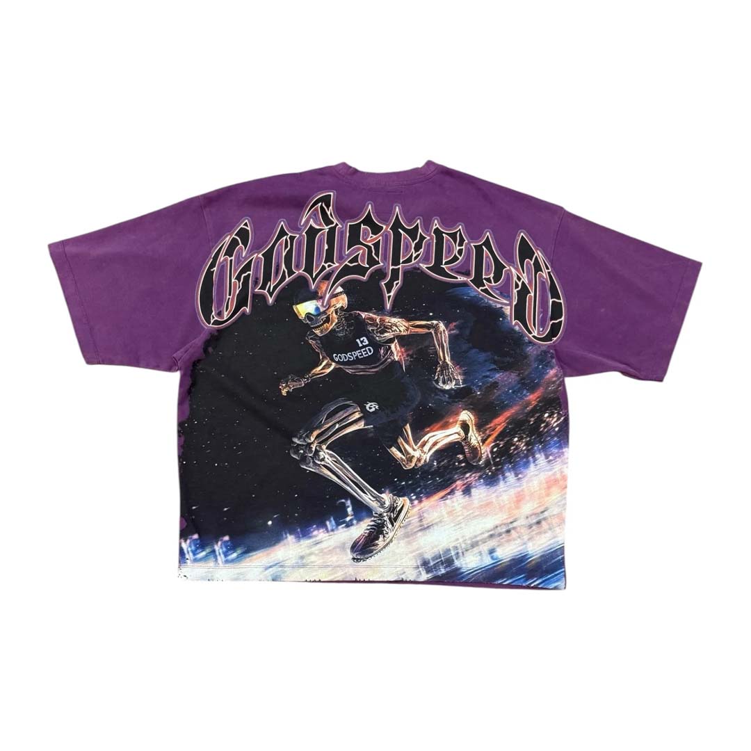 Godspeed Run Club Grape Purple Tee
