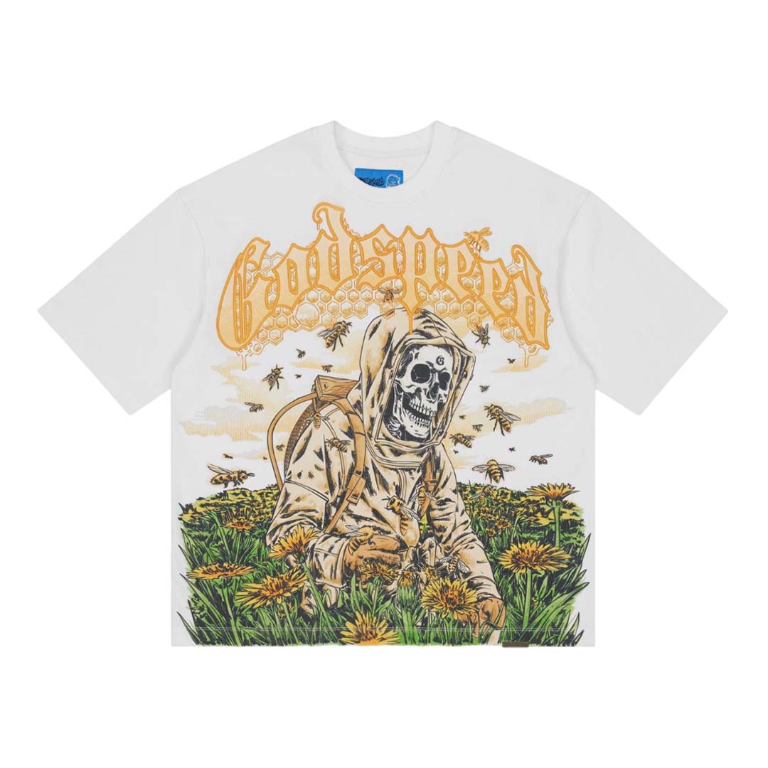 Godspeed Save The Bees II White Tee