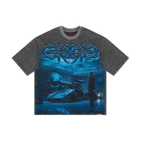 Godspeed Showroom Miami Superrun Tee Grey Wash