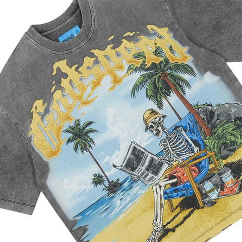 Godspeed Skeleton Beach II Grey Wash Tee