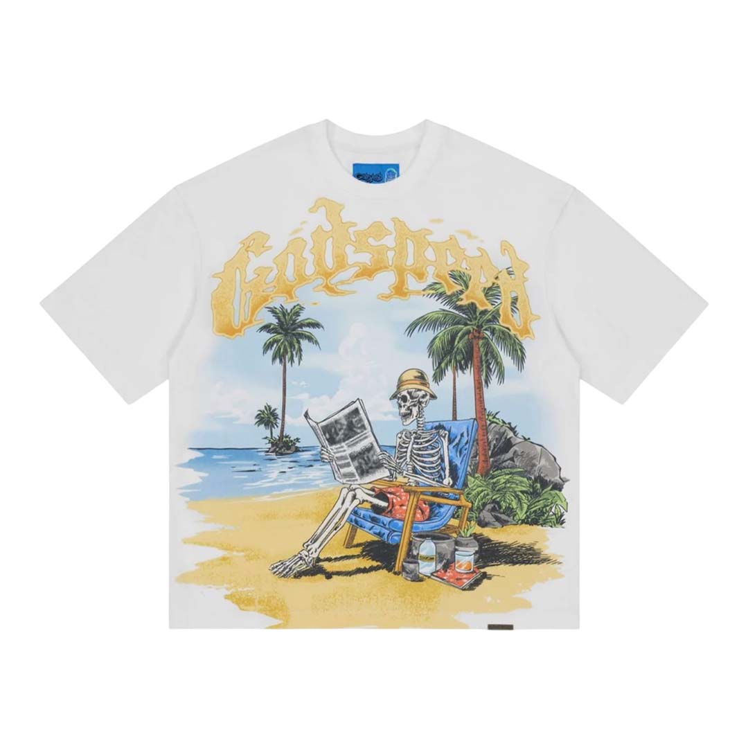Godspeed Skeleton Beach II White Tee