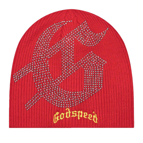 Godspeed Studded Beanie Red Yellow