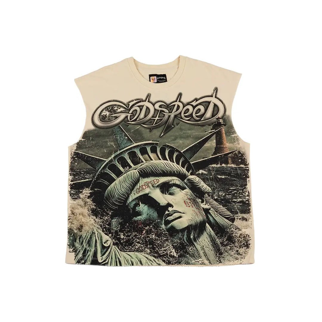 Godspeed Sunken Liberty 2 Sleeveless Tee Bone