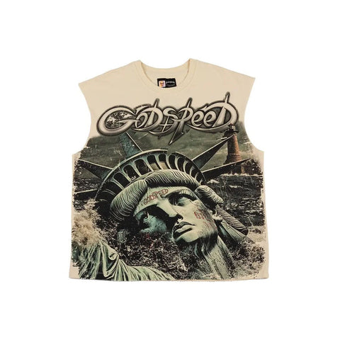Godspeed Sunken Liberty 2 Sleeveless Tee Bone