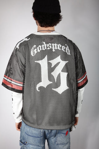 Godspeed TD Layered Jersey Black White Red Long Sleeve