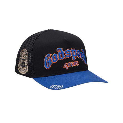 Godspeed Trucker Hat Black Blue Orange