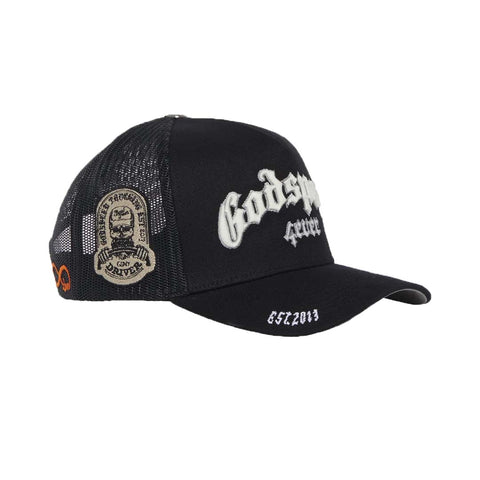 Godspeed Trucker Hat Black White