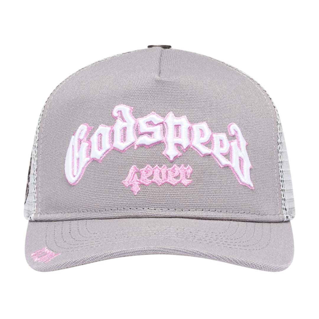Godspeed Trucker Hat Grey Pink