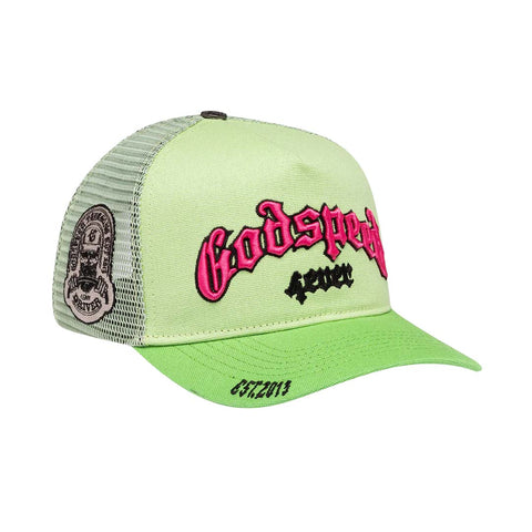 Godspeed Trucker Hat Lime Pink