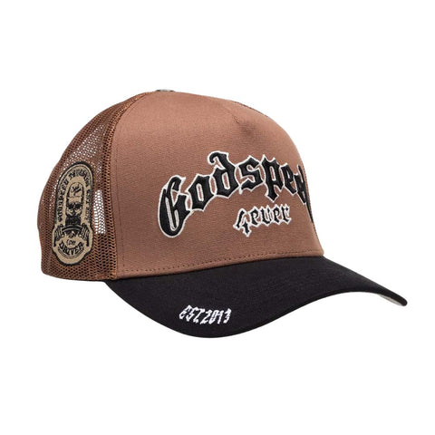 Godspeed Trucker Hat Taupe Brown Black