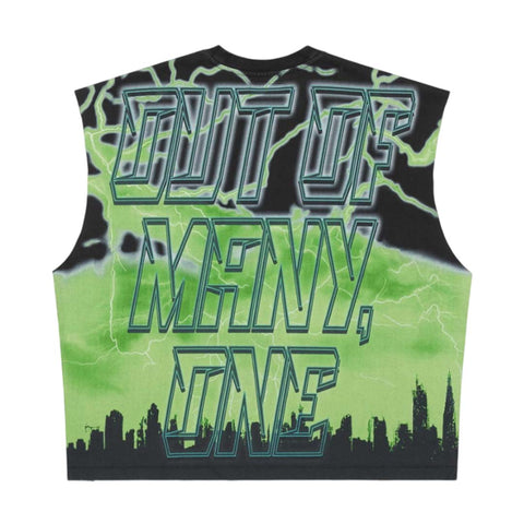 Godspeed Voltage Sleeveless Black Green Tee